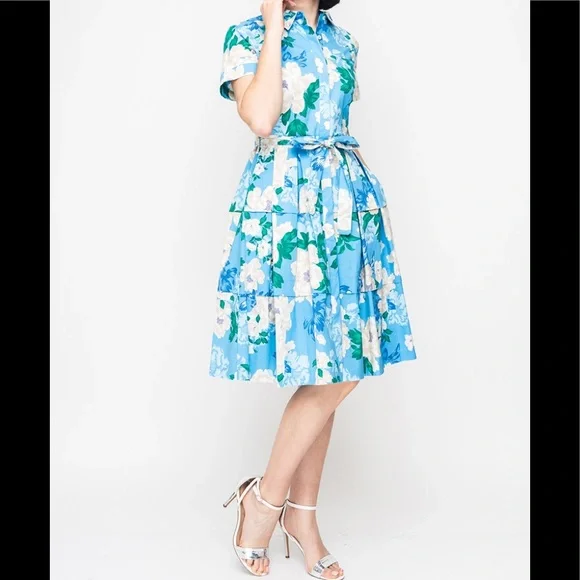 Donna Morgan | Dresses | Donna Morgan Floral Flared Shirt Dress | Poshmark